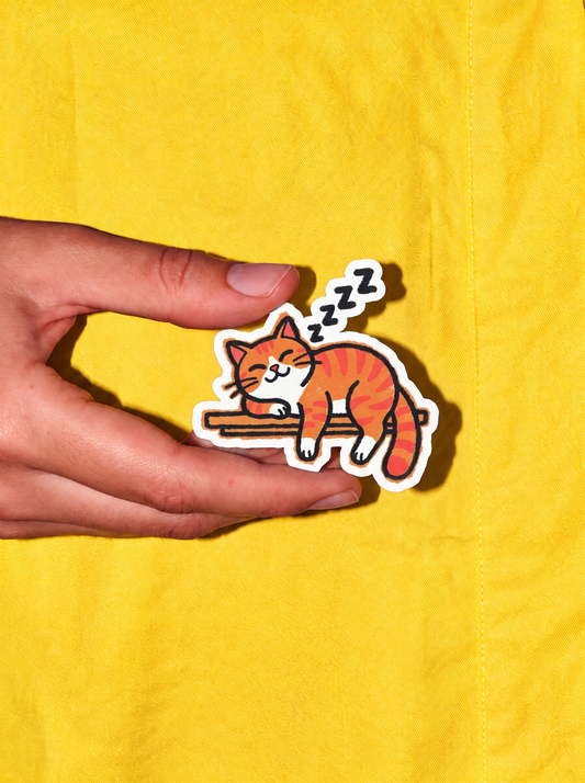 Best Life - Indie Orange Cat Vinyl Sticker