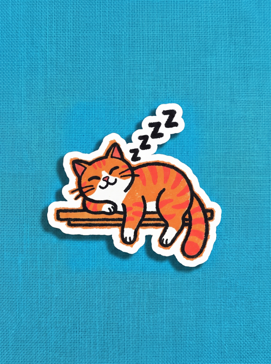 Best Life - Indie Orange Cat Vinyl Sticker