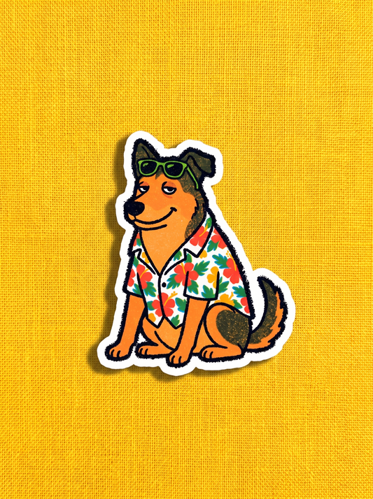 Pinto Uncle Existing - Indie Dog Vinyl Sticker