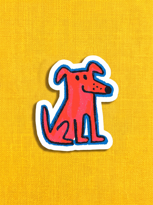 Red Dog Vinyl Sticker
