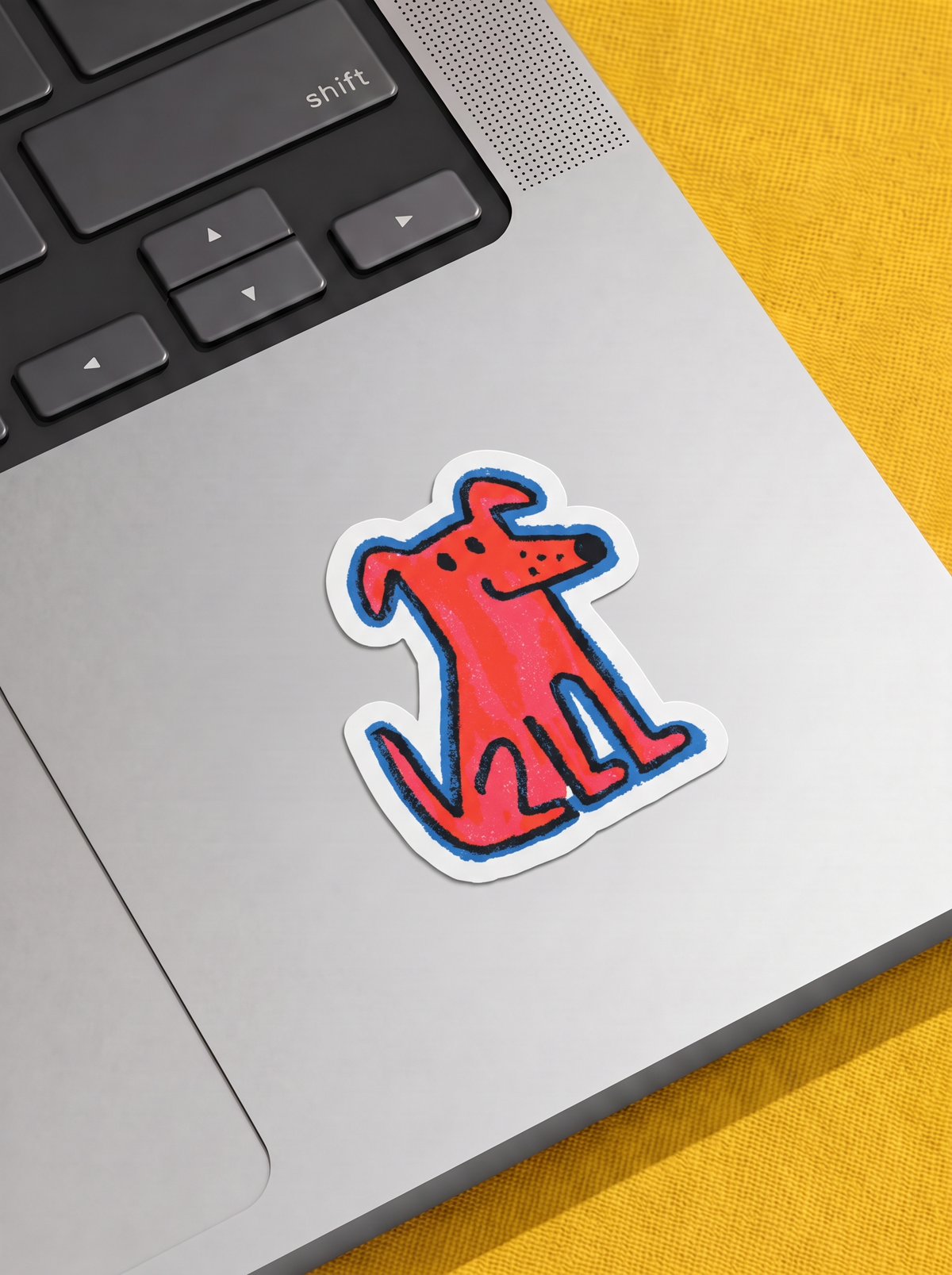 Red Dog Vinyl Sticker